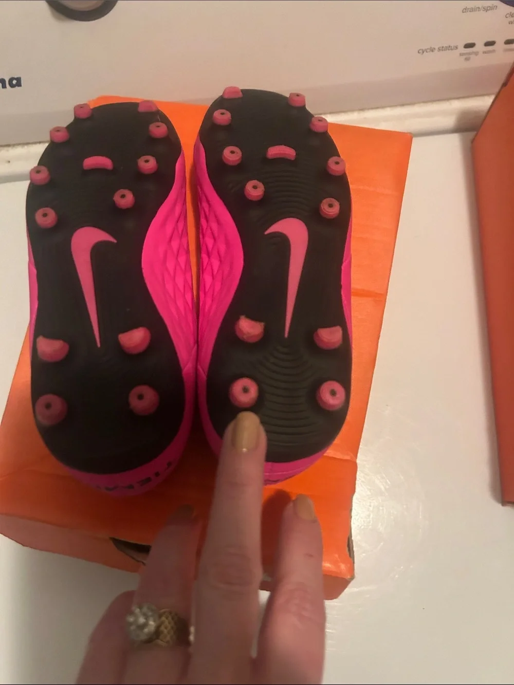Nike down gently
